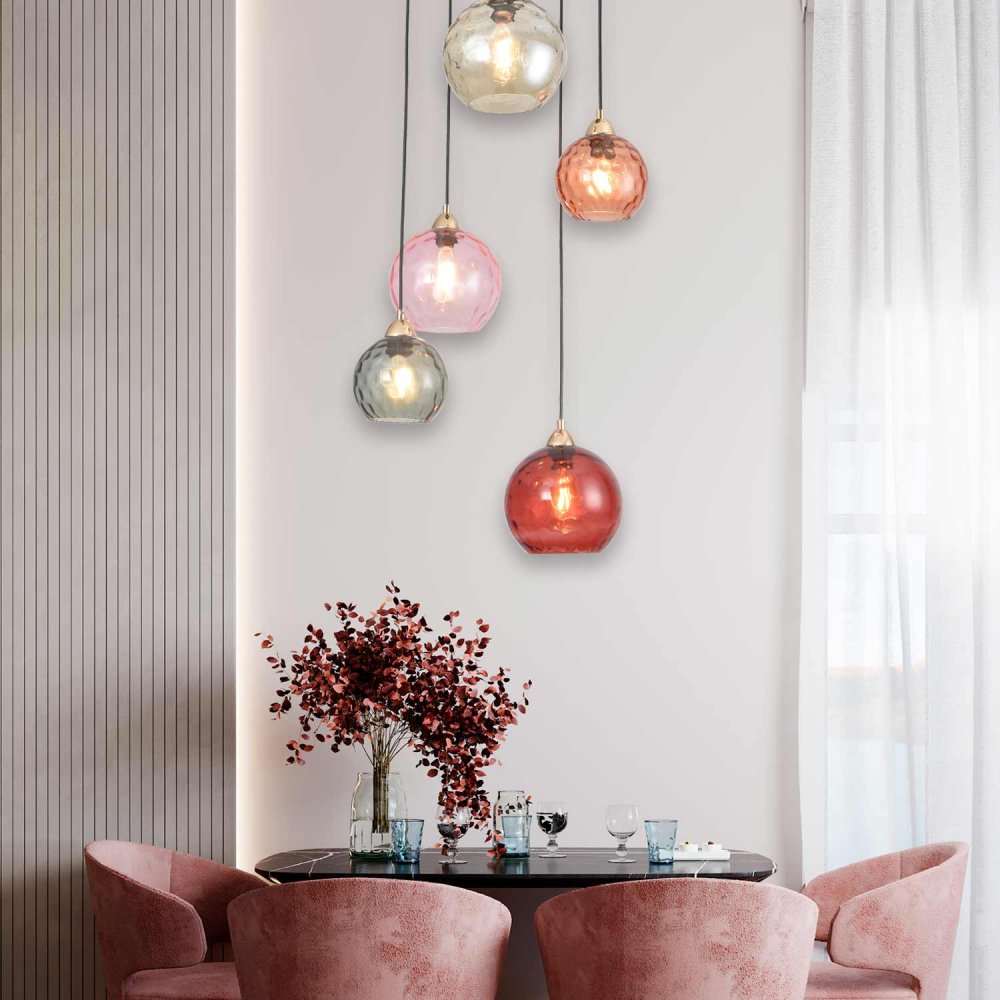 PLAFON 5 LUZES LYRIA MULTICOR | Ukukhome