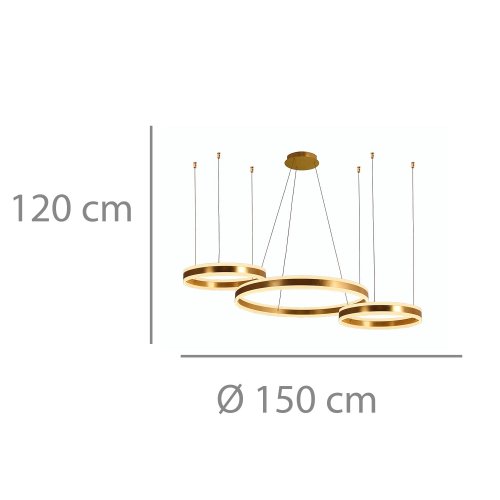 Candeeiro de Teto Led Dorada Ø50Cm Zirka - Iluminação de teto LED - UKUKHOME.com