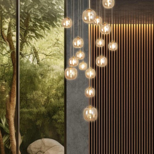 PLAFON 16 LUZES OKO ÂMBAR | Ukukhome