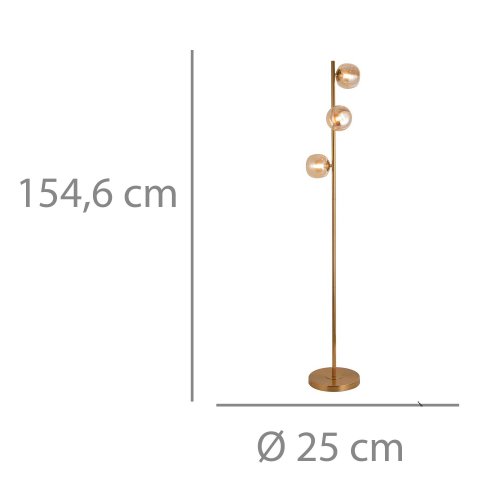 CANDEEIRO DE PÉ 3 LUZES OKO ÂMBAR | Ukukhome