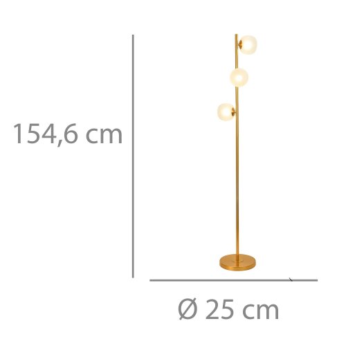 CANDEEIRO DE PÉ 3 LUZES OKO BRANCA E DOURADA | Ukukhome