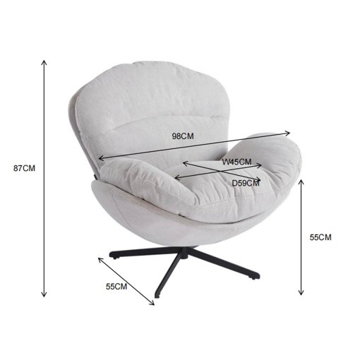 Cadeirão Cocoon Cinza | Conforto envolvente e design atual | Ukukhome