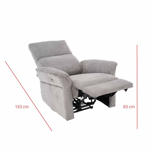 Poltrona Suri Relax Elétrico Cinza - Poltrona reclinável elétrica de design – UKUKHOME.COM