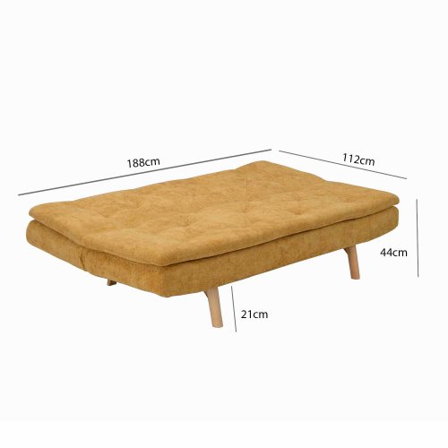 Sofá-cama Atlas Mostarda com design atual | Ukukhome