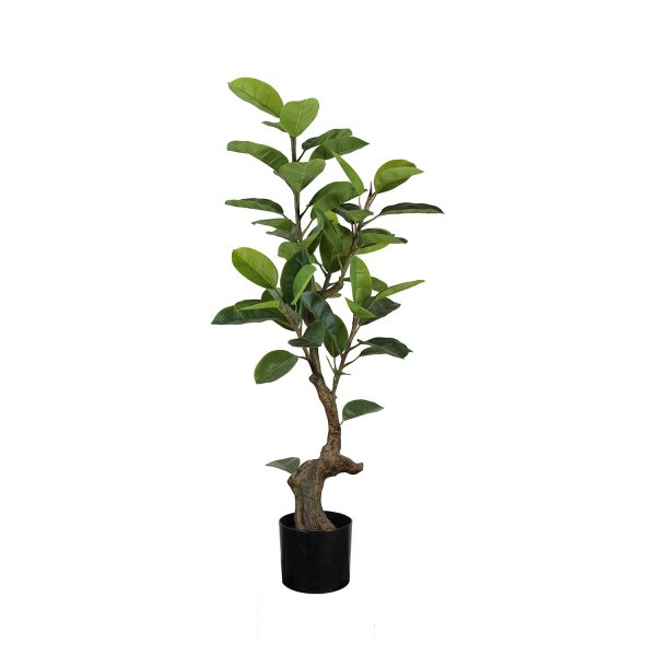 Ficus Lyrata artificial 140 cm, grandes folhas verdes hiperrealistas, ideal salas com pouca luz, vaso preto incluído 2