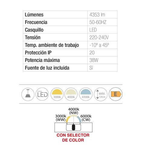 Candeeiro Teto Salma LED | Eskriss