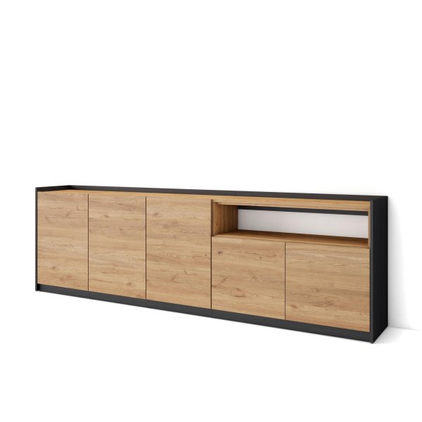 Aparador Sala 260cm 5 Portas Soft | Ukukhome