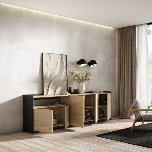 Aparador Sala 260cm 5 Portas Soft | Ukukhome