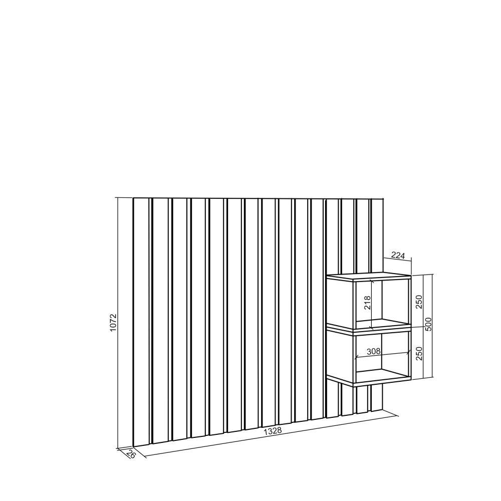 Cabeceira Mesinhas Flutuantes Carvalho 133 cm | Cama 80-110