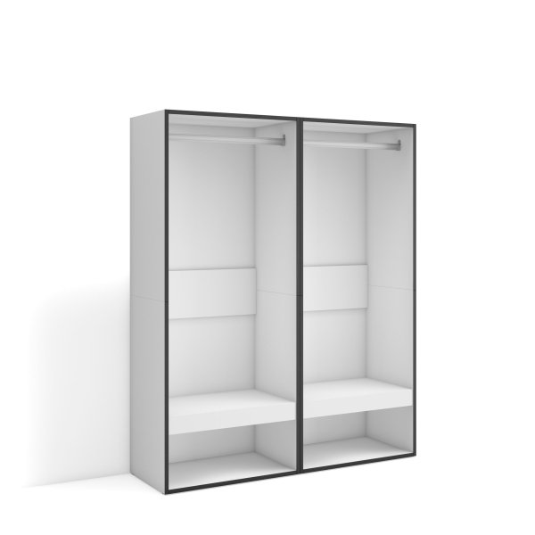 Closet Aberto 120x145 cm Branco | Roupeiro Quarto