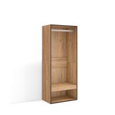 Closet Aberto 60x145 cm Carvalho | Módulo Roupeiro