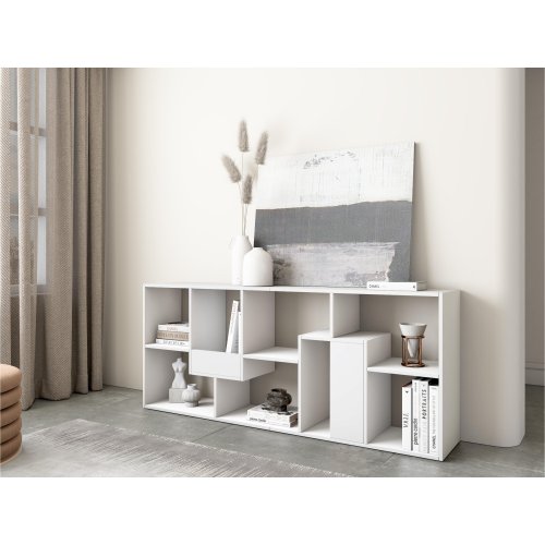 Estante Livraria 162 cm Branco | Multiposição Parede
