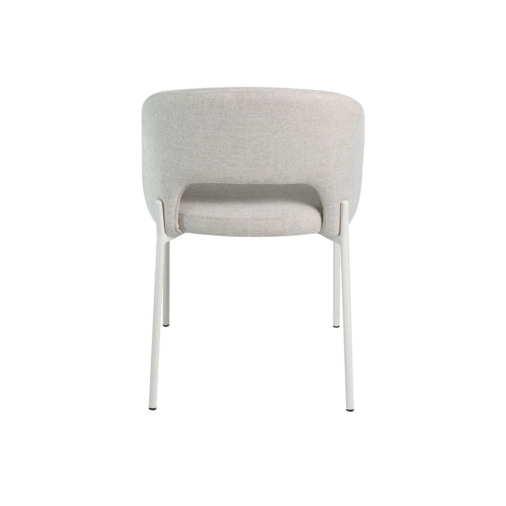 Cadeira Estofada Harmony Areia Pés Marfim | Ukukhome