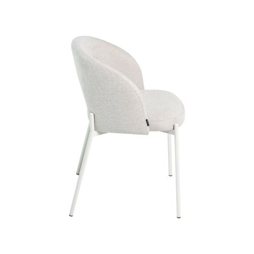 Cadeira Estofada Harmony Areia Pés Marfim | Ukukhome