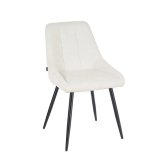 Cadeira Estofada Alma Areia Pés Pretos | Ukukhome